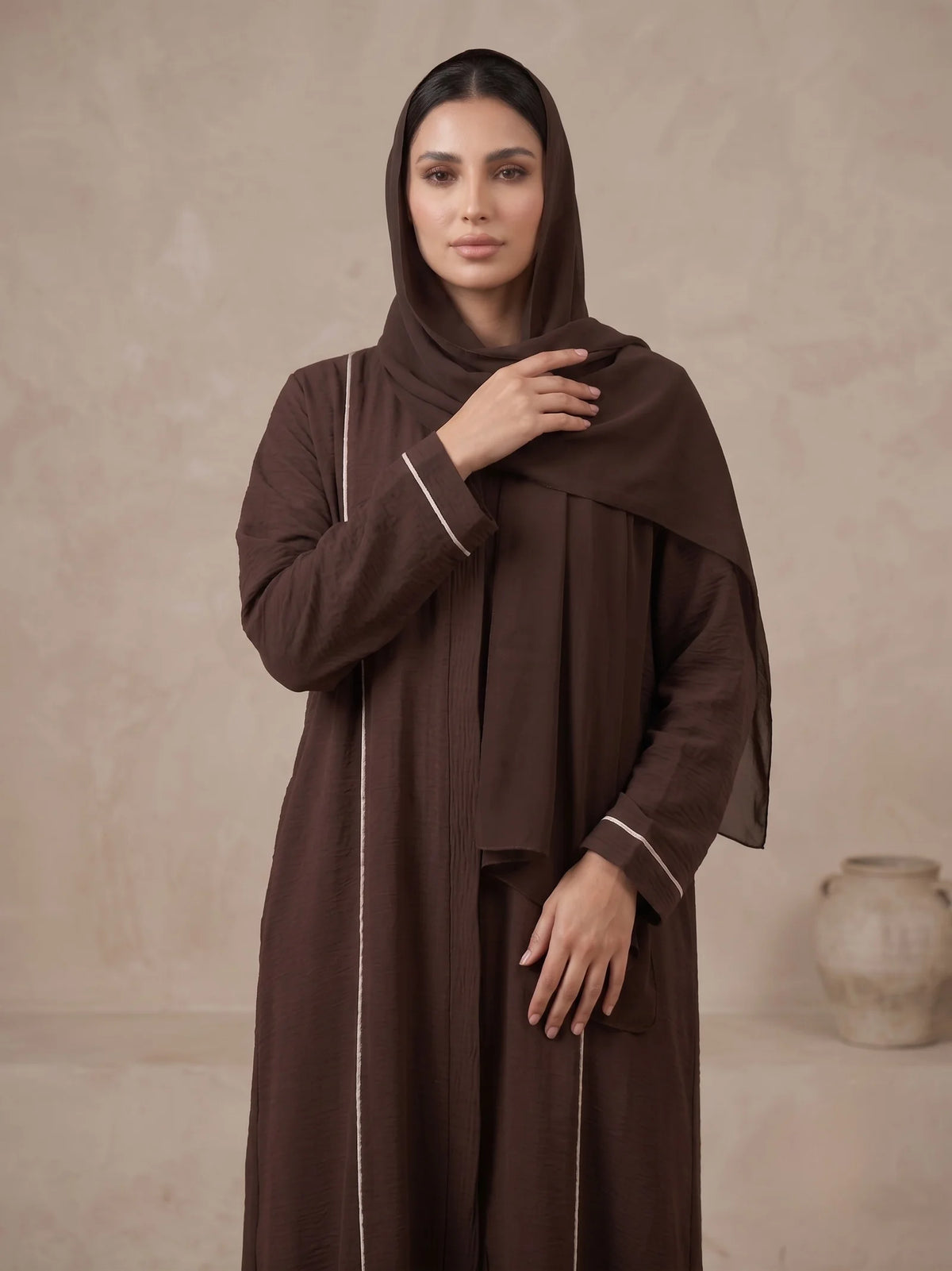 Premium Modest Wear by Alvira- RUBA BROWN
