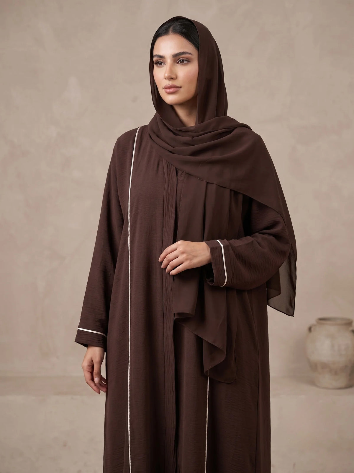 Premium Modest Wear by Alvira- RUBA BROWN