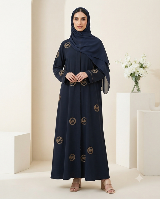 Premium Stonework Black Modest Wear for Women-MK