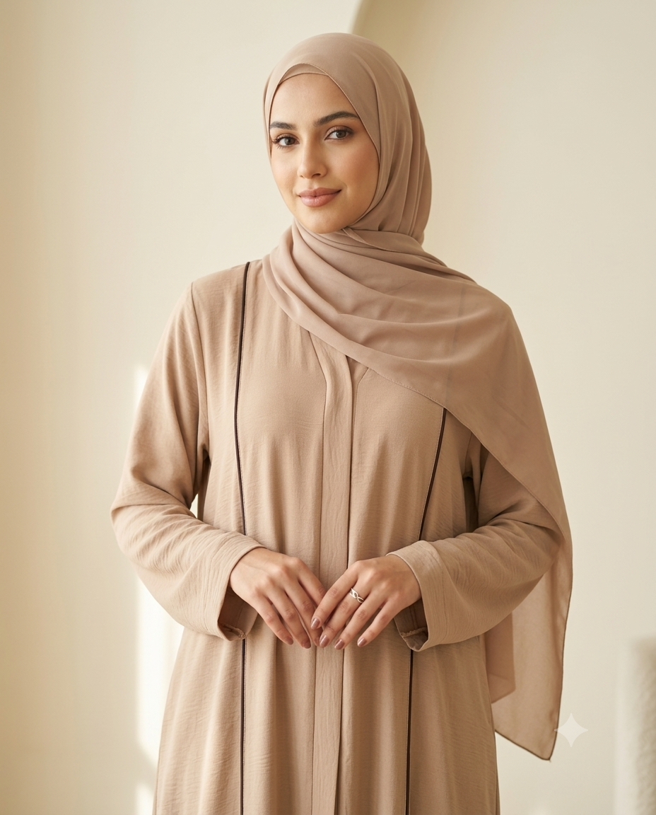 Premium Font front Open Abaya- CY MIST