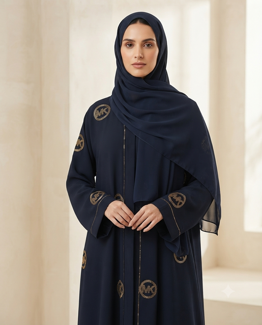 Premium Stonework Black Modest Wear for Women-MK