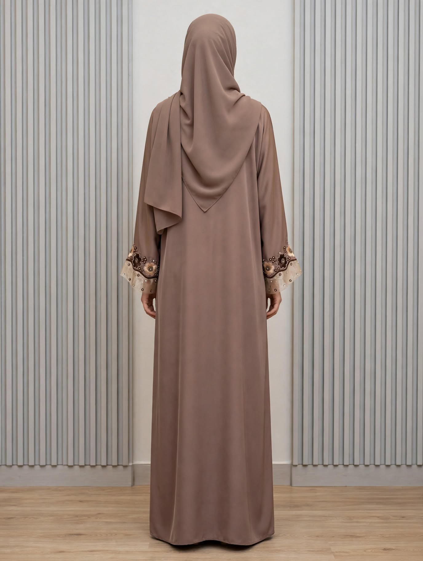 Embellished Cuff Abaya - Zurya