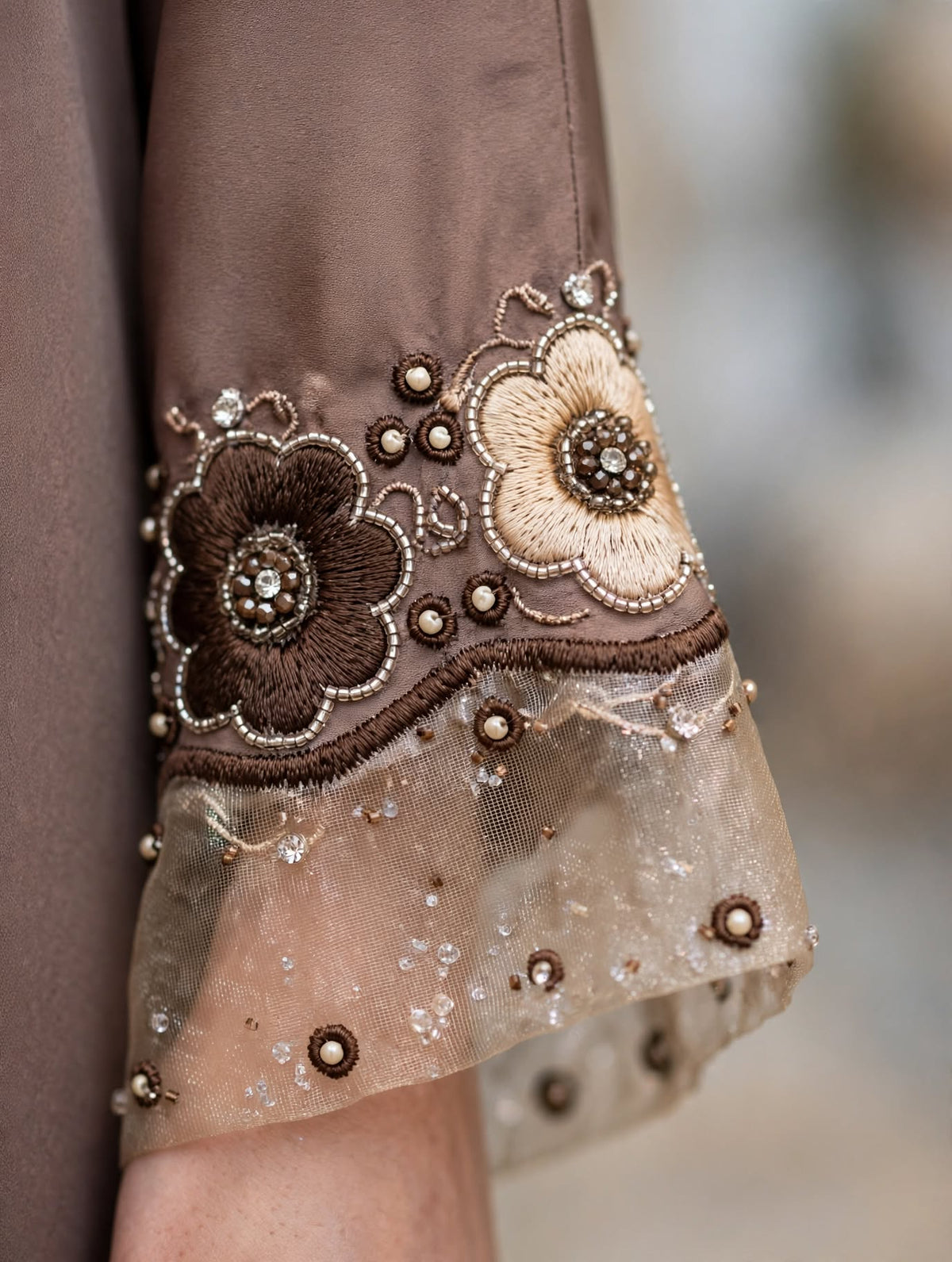 Embellished Cuff Abaya - Zurya