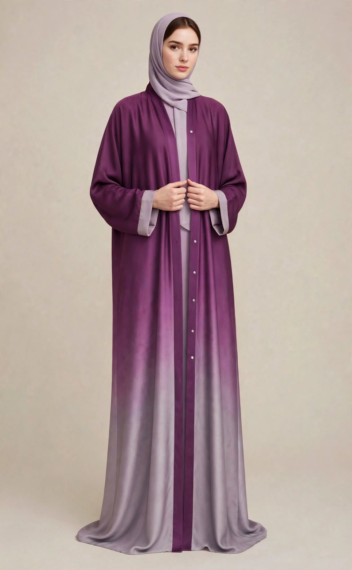 Ombre Abaya- 2 Tone