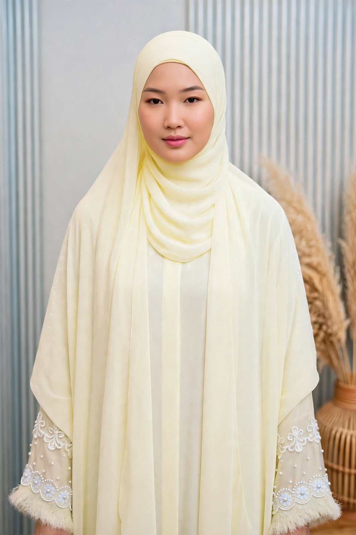 Floral Embroidered Abaya - Rubasa A