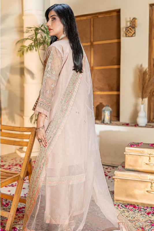 Pink Embroidered Formal Dress – Luxury Pakistani Party Wear | OPAL PINK