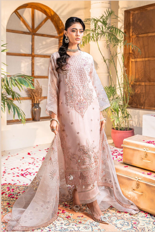 Pink Embroidered Formal Dress – Luxury Pakistani Party Wear |  OPAL PINK