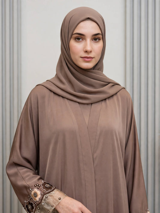 Embellished Cuff Abaya - Zurya