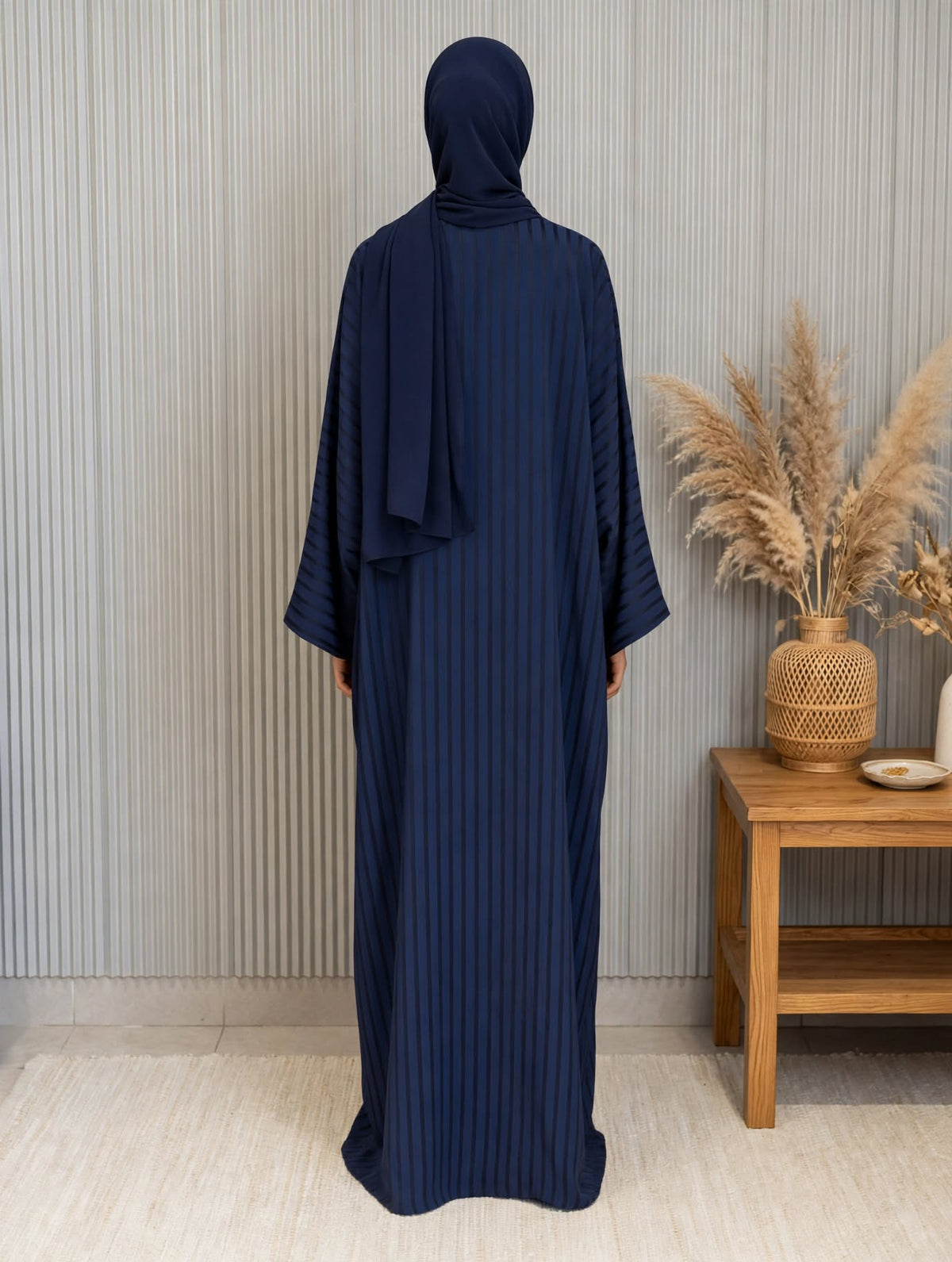 Textured Open Abaya - Sufi A