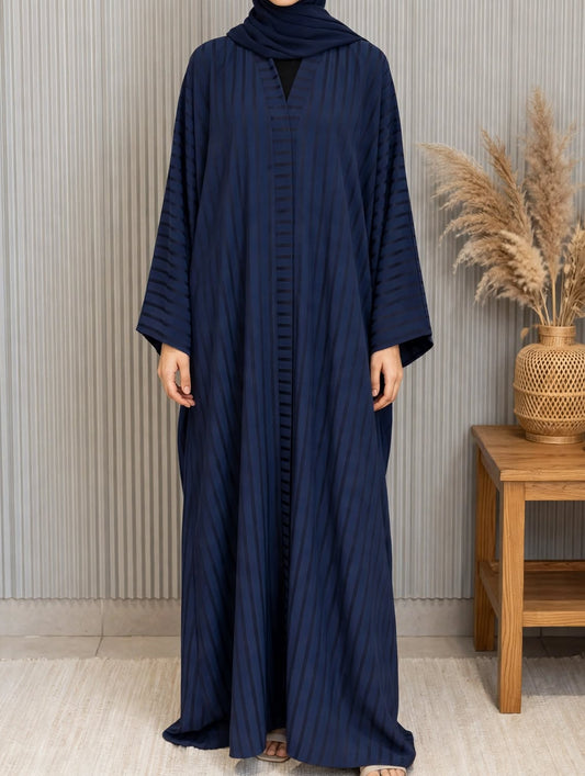 Textured Open Abaya - Sufi A