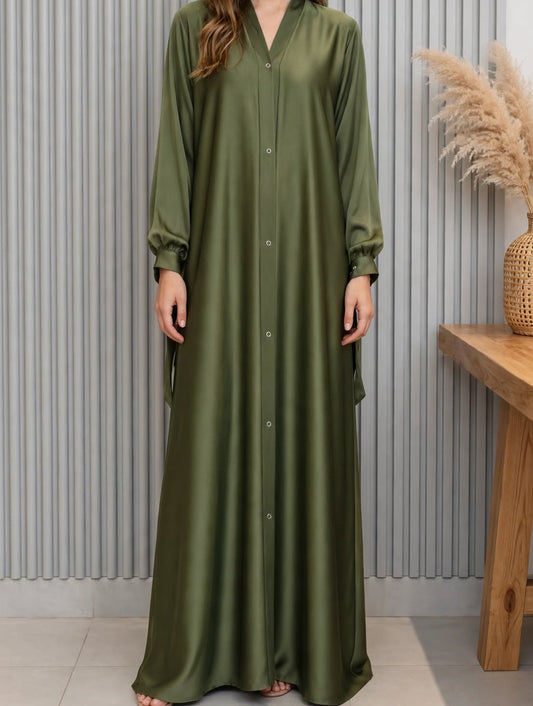 Nida Button-Down Abaya - Sadi