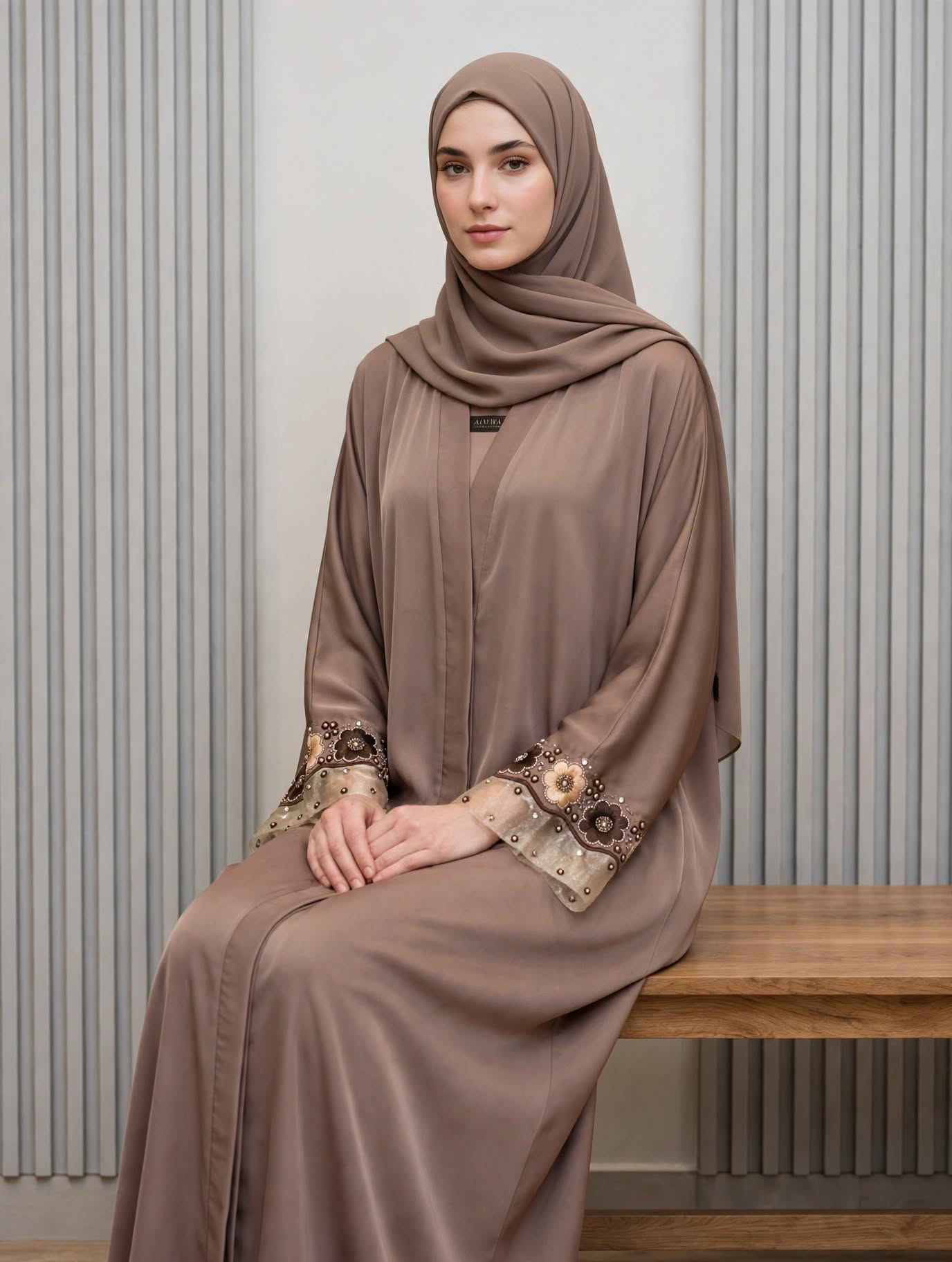 Embellished Cuff Abaya - Zurya