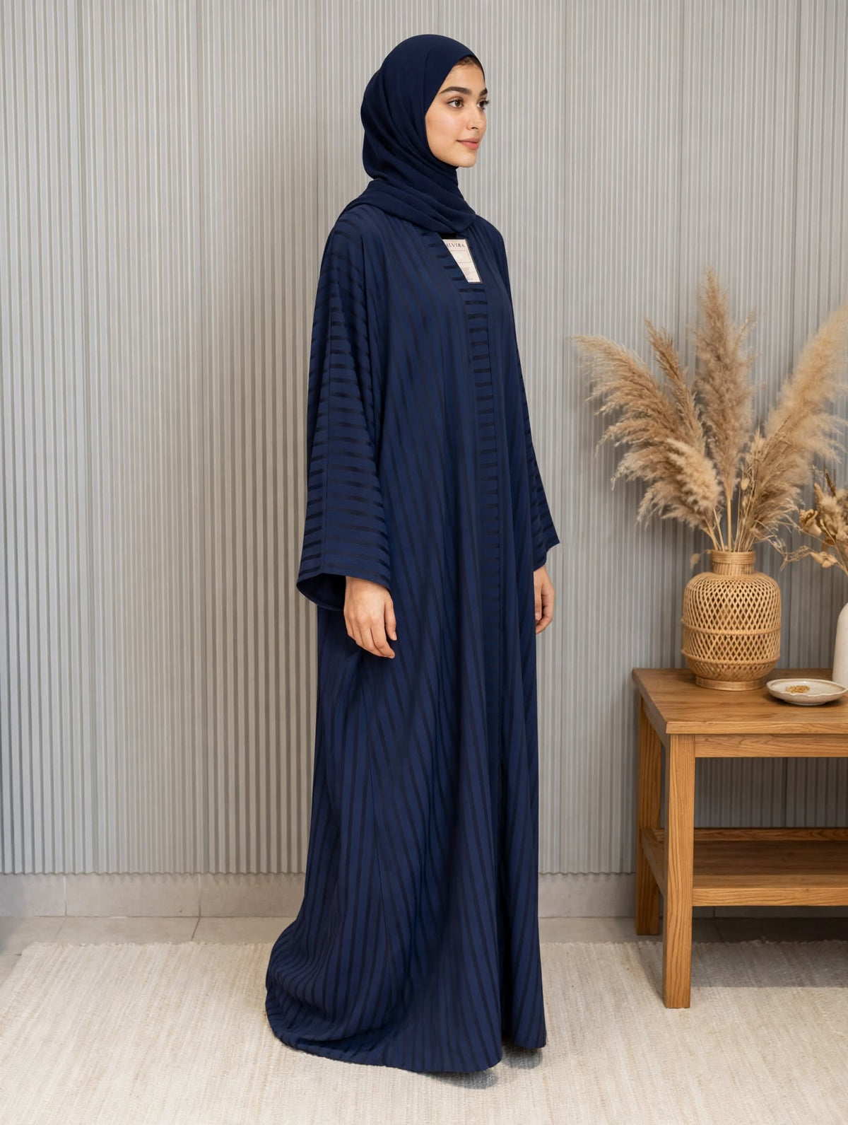 Textured Open Abaya - Sufi A