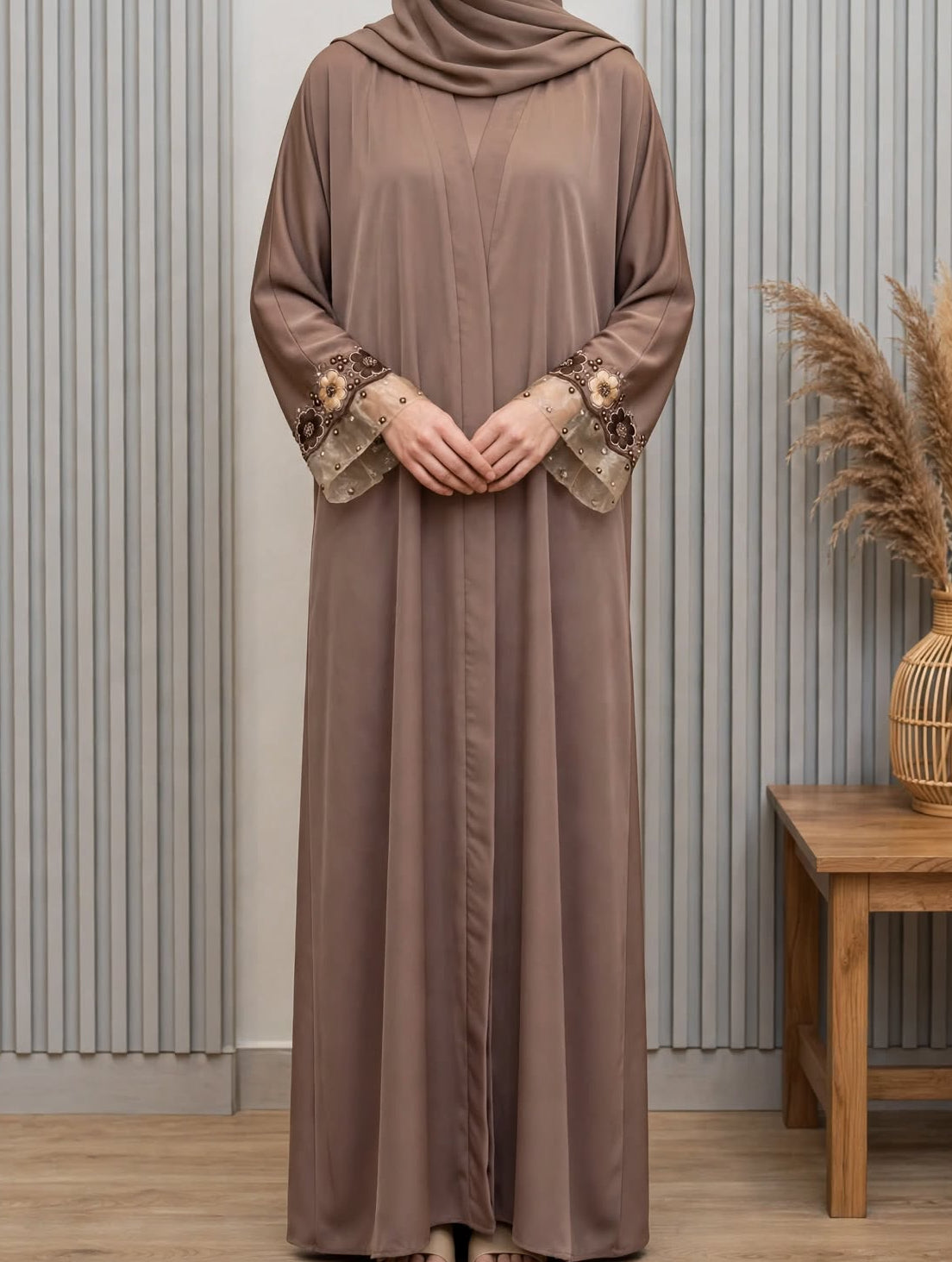 Embellished Cuff Abaya - Zurya