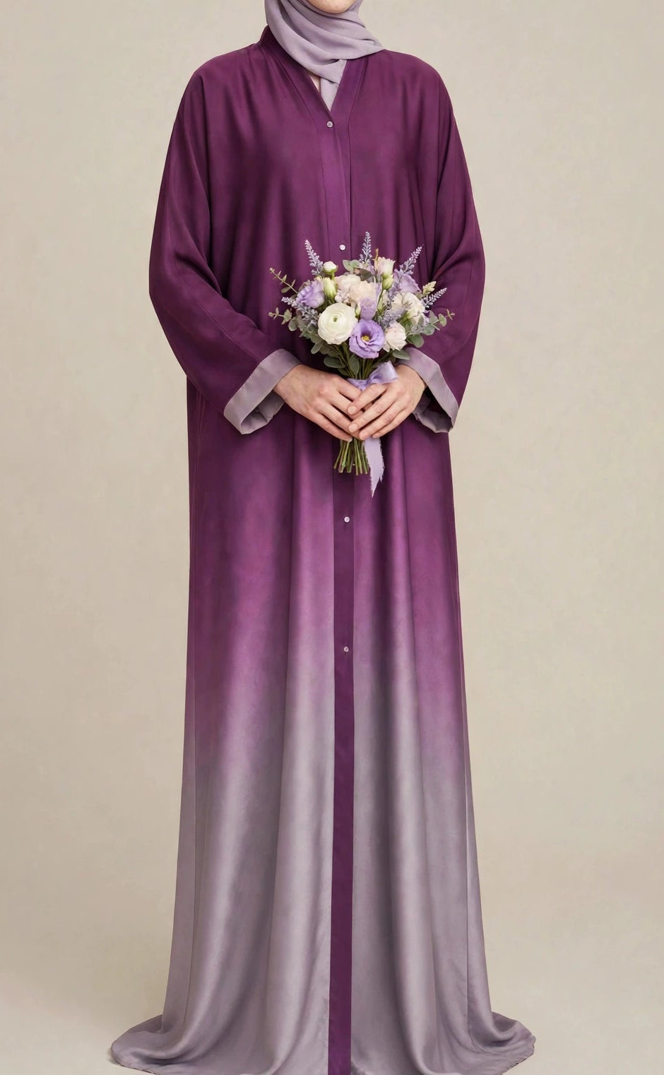 Ombre Abaya- 2 Tone